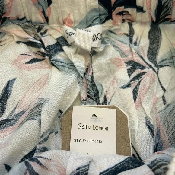 Salty Lemon Drawstring Shorts - Picture 2 of 3